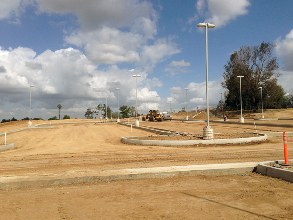 Photo of Birch Hills parking lot being constructing 